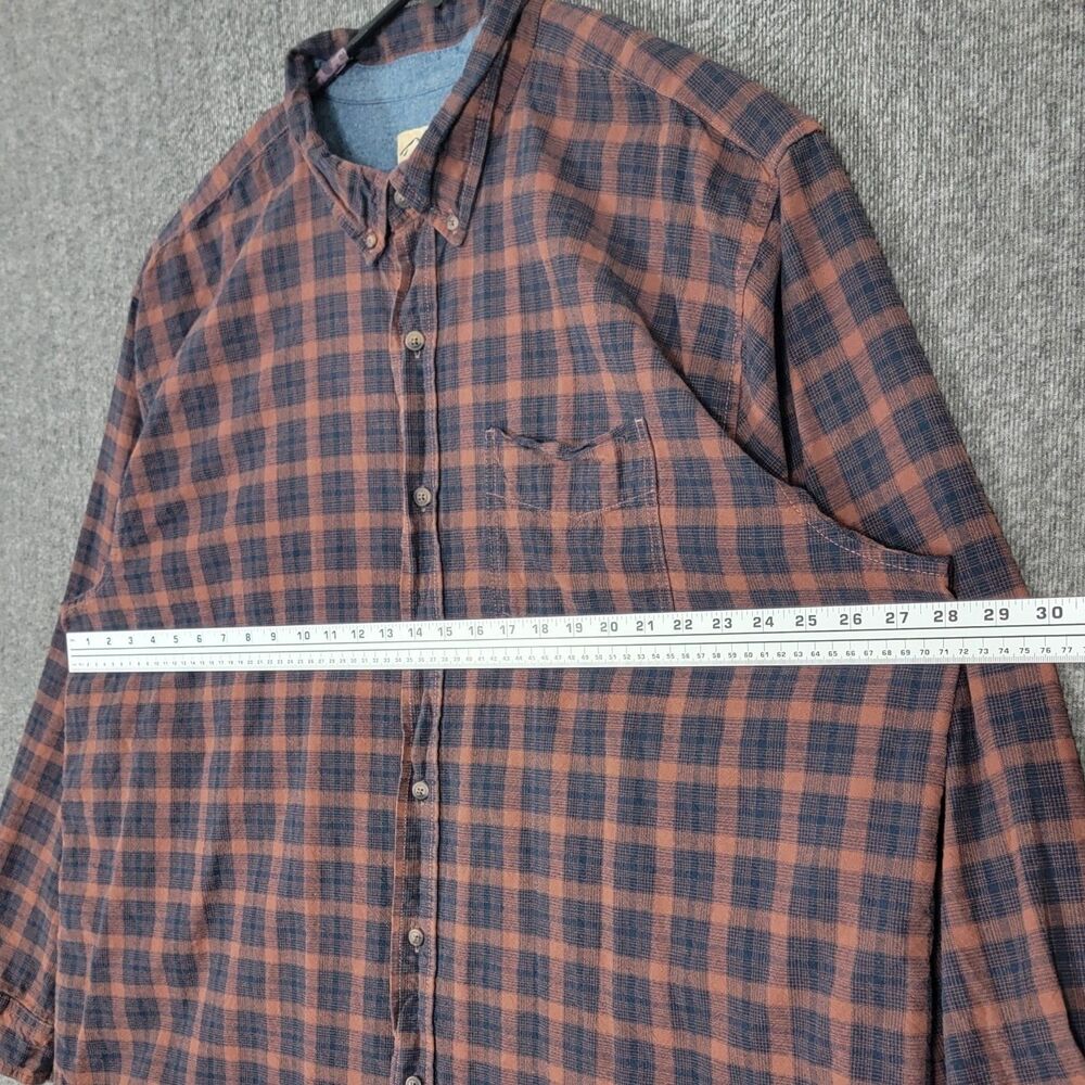 Blue Mountain Shirt Mens 3XL Brown & Blue Plaid Long Sleeve Button Down - Picture 5 of 10